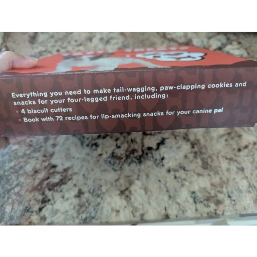 Tasty Treats for dogs recipe book and cookie cutter set dog bone